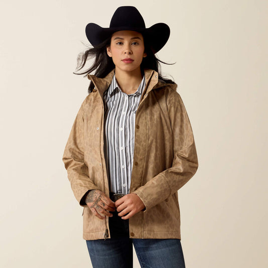 Ariat Drizzle Rain Coat Faded Leopard