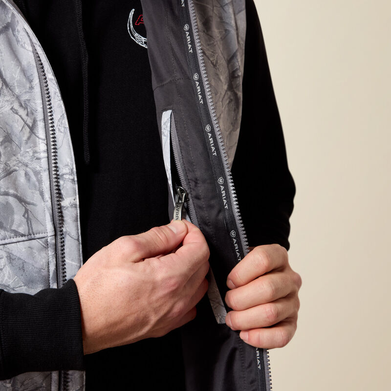 Ariat  Logo Softshell Vest Gray Camo