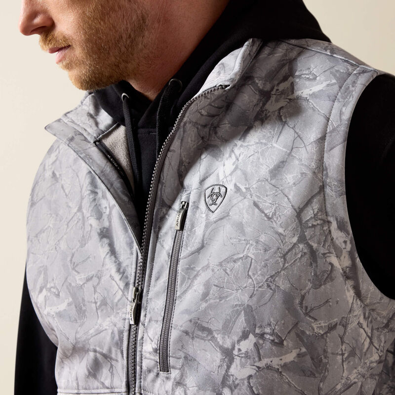 Ariat  Logo Softshell Vest Gray Camo