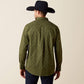Ariat Chad Classic Fit Shirt in Grape Leaf Ikat Longhorn Print