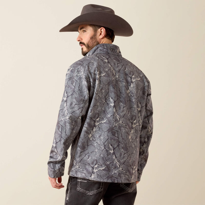 Ariat Logo Softshell Jacket in Gray Camo Print