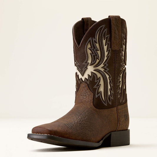 Ariat Driftwood Wide Square Toe Western Boot in Earth/ Royal Chocolate
