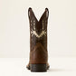 Ariat Driftwood Wide Square Toe Western Boot in Earth/ Royal Chocolate
