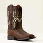 Ariat Driftwood Wide Square Toe Western Boot in Earth/ Royal Chocolate