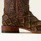 Ariat Riverside Wide Square Toe Cowboy Boot in Tan Bass Print/Loco Brown