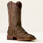Ariat Riverside Wide Square Toe Cowboy Boot in Tan Bass Print/Loco Brown