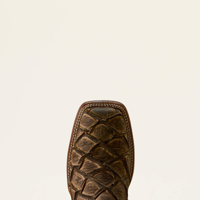Ariat Riverside Wide Square Toe Cowboy Boot in Tan Bass Print/Loco Brown