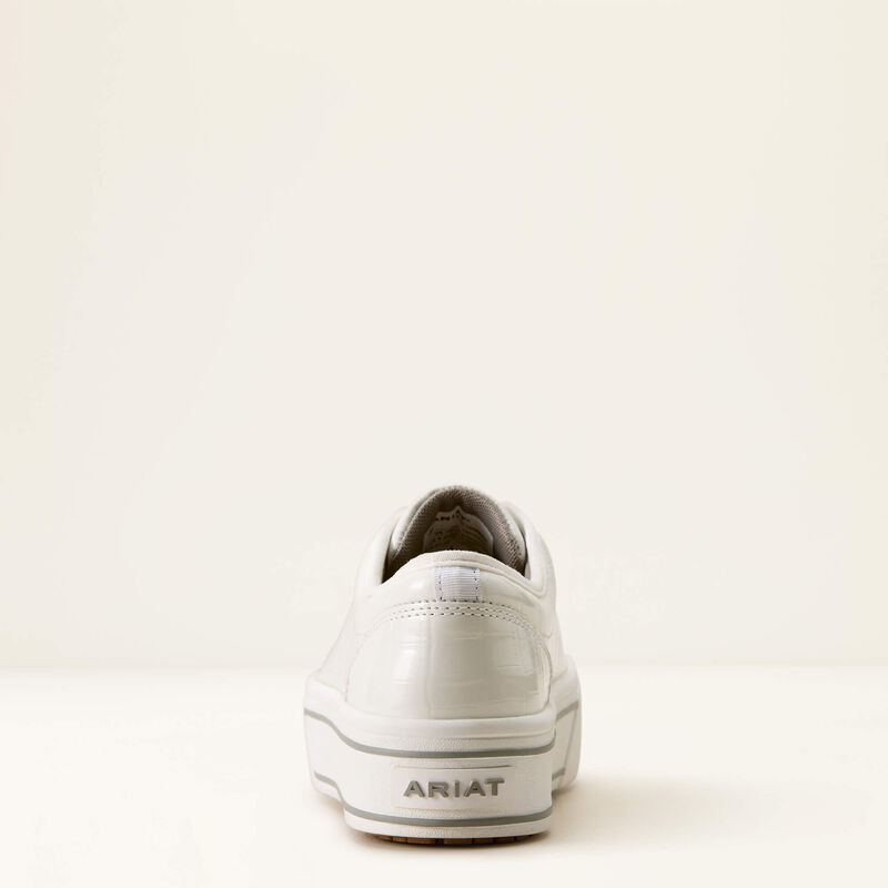 Ariat Skylar Shoe in Patent White Croc Print