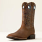 Ariat Sport Sidebet Wide Square Toe Cowboy Boot in Toasted Grain/Dark Tan