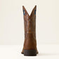 Ariat Sport Sidebet Wide Square Toe Cowboy Boot in Toasted Grain/Dark Tan