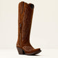 Ariat Casanova X Toe Western Boot in Oiled Tan Suede