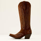Ariat Casanova X Toe Western Boot in Oiled Tan Suede