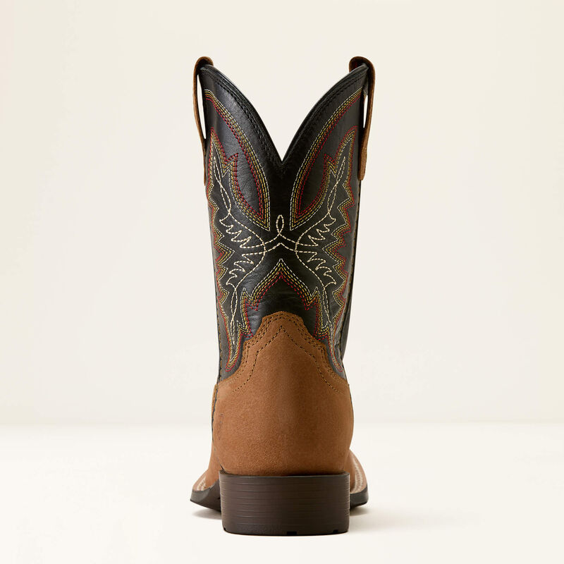 Ariat Hybrid Rancher Wide Square Toe Western Boot in Dusted Brown/ Black