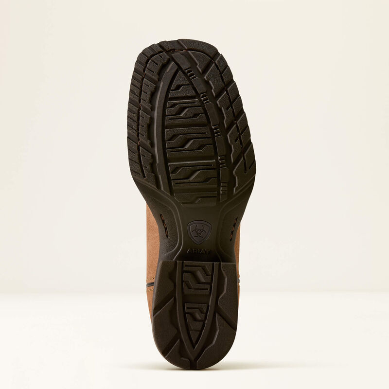 Ariat Hybrid Rancher Wide Square Toe Western Boot in Dusted Brown/ Black