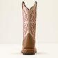 Ariat Frontier Drift Wide Square Toe Western Boot in Caramelized/ Gleaming Coral