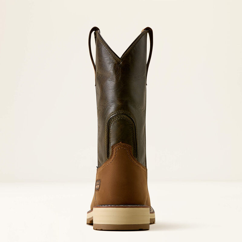 Ariat Activator Patriot Wide Square Toe Steel Toe Work Boot in Alamo Brown/ Earthy Olive