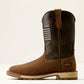 Ariat Activator Patriot Wide Square Toe Steel Toe Work Boot in Alamo Brown/ Earthy Olive
