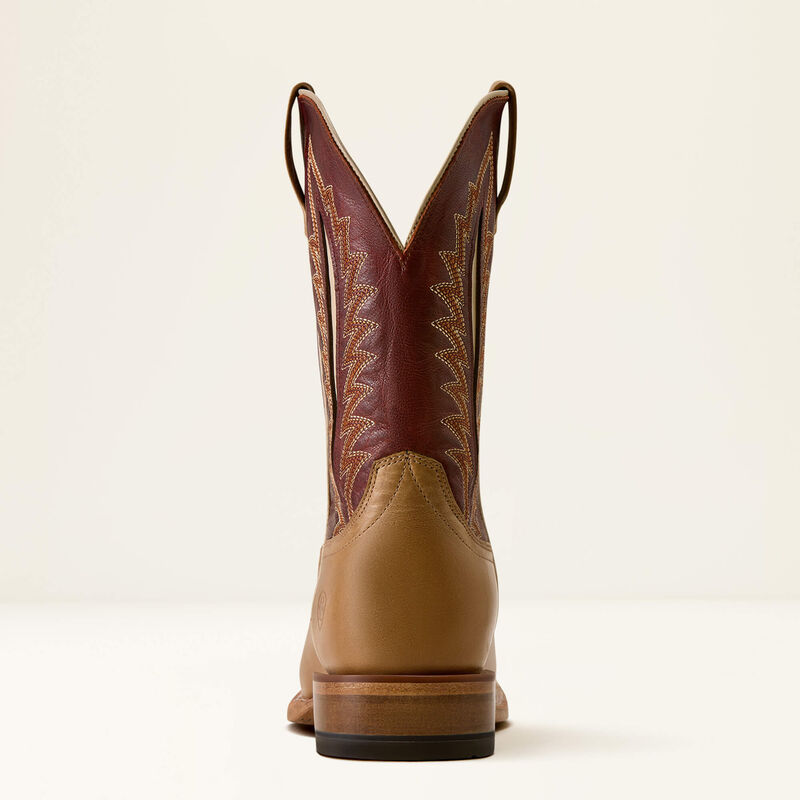 Ariat Gage Wide Square Toe Cowboy Boot in Faded Camel/Fired Brick