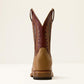 Ariat Gage Wide Square Toe Cowboy Boot in Faded Camel/Fired Brick