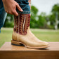 Ariat Gage Wide Square Toe Cowboy Boot in Faded Camel/Fired Brick