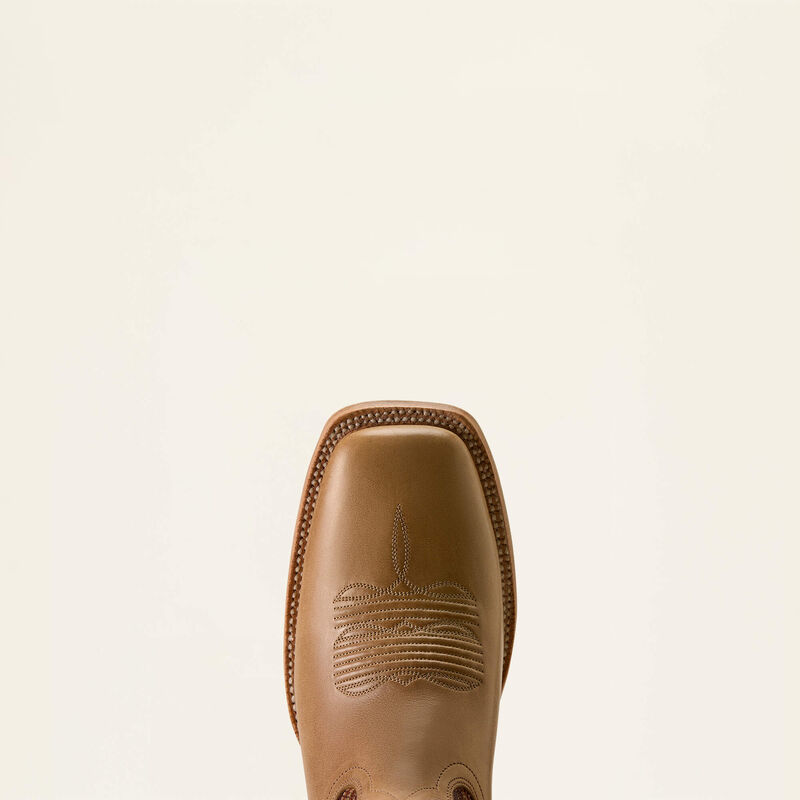 Ariat Gage Wide Square Toe Cowboy Boot in Faded Camel/Fired Brick