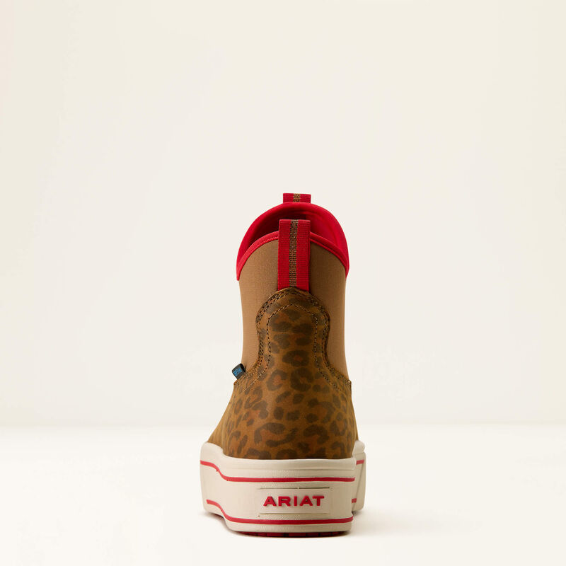 Ariat Saylor Shrimp Waterproof Boot in Washed Leopard/Brown