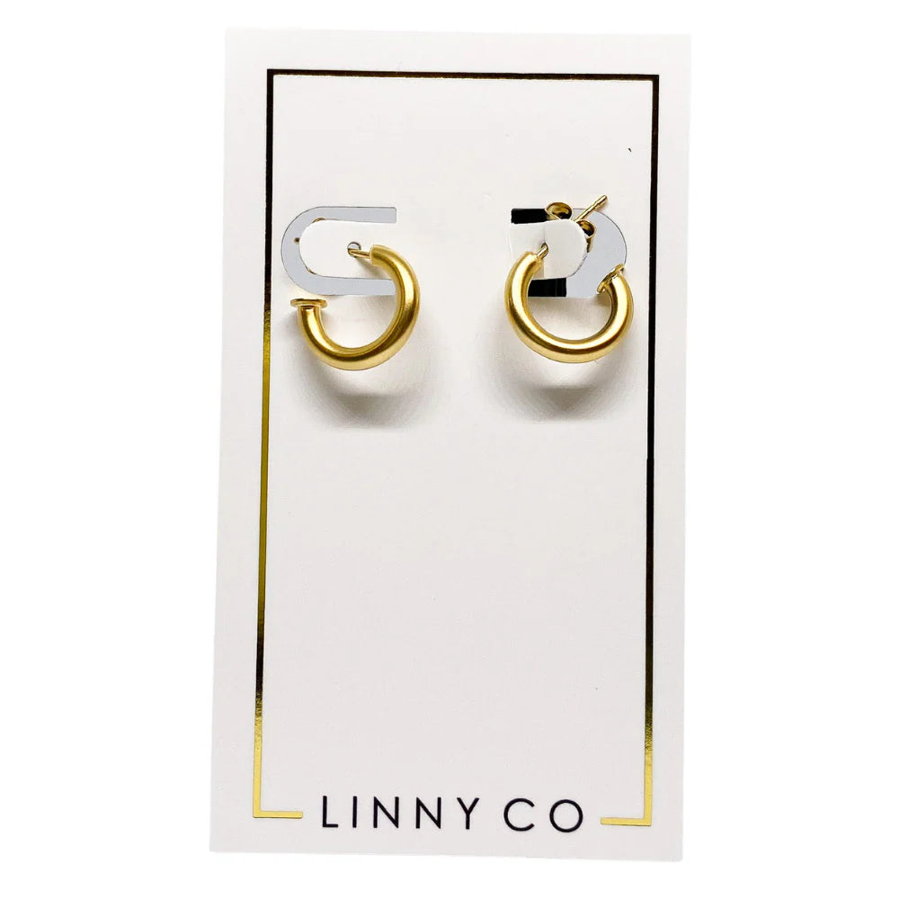 Linny Co Ada Gold Huggie Earrings