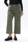 Bayeas Mid Rise Relaxed Cropped Straight Leg Pants in Green