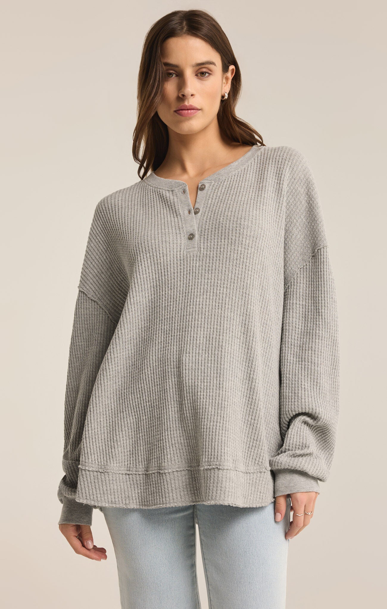 Z Supply Women's Jax Cozy Waffle Henley