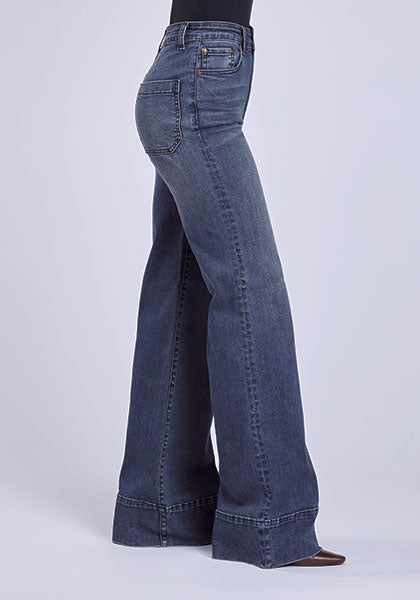 Stetson 751 High-Rise Wide Leg Jeans in Dark Wash