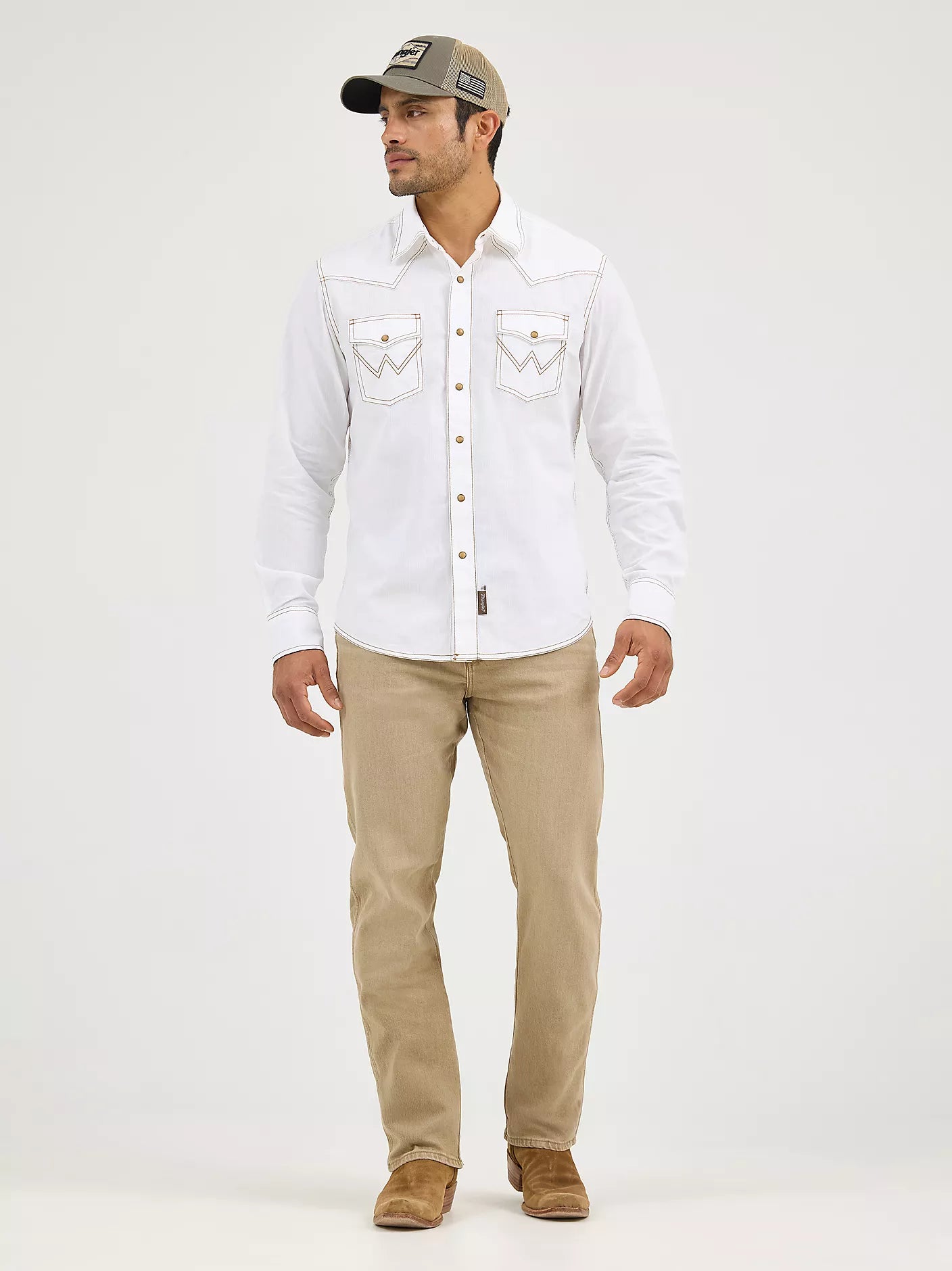 Wrangler Men's Wrangler Retro® Slim Fit Straight Leg Jean in Saddle