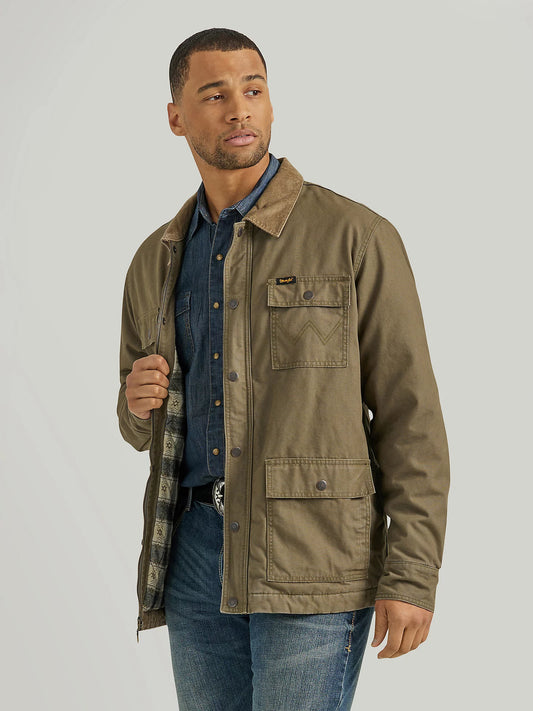 Wrangler Men's Zip Barn Coat in Mountainview