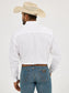 Wrangler Men's Cody Johnson White Textured Button Down Shirt