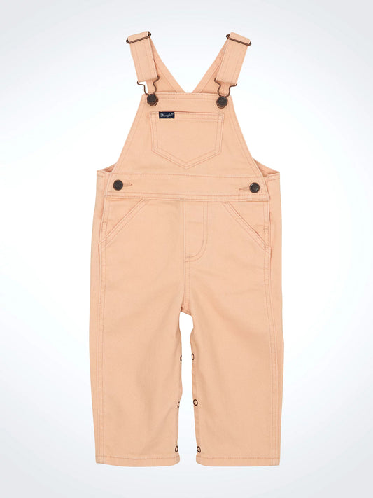 Wrangler Little Girl's Pink Denim Overalls