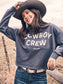 Wrangler Women's Cowboy Crew Graphic Cropped Relaxed Hoodie