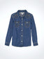 Wrangler Girl's Embroidered Western Snap Denim Shirt