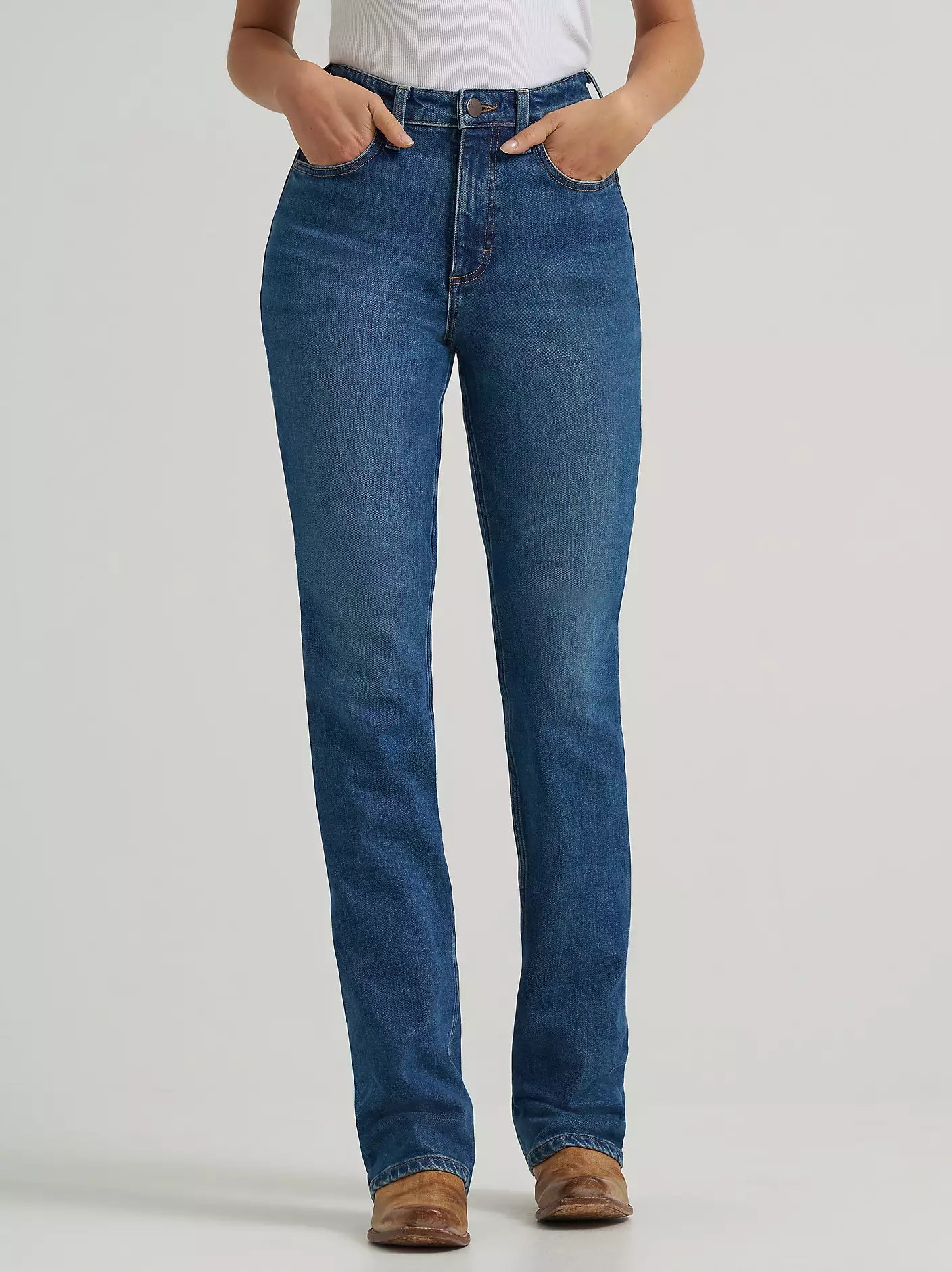 Wrangler High Rise Rodeo Bootcut Wrangler Riding Jean in Lillian
