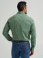 Wrangler Wrinkle Resist Long Sleeve Western Snap Plaid Shirt in Green Leaf