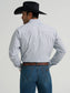 Wrangler Cody Johnson One Pocket Button Down Shirt in Blue Shadow Stripe