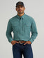 Wrangler Performance Snap Long Sleeve Solid Shirt in Pine