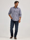 Wrangler Retro Long Sleeve Sawtooth Snap Pocket Western Shirt in Stonewash Blue
