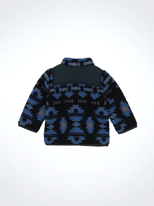 Wrangler Little Boy's Zip Front Lightweight Ripstop Sherpa Jacket in Federal Blue