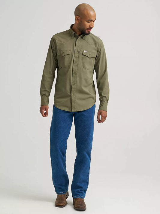 Wrangler All Terrain Gear Men's Technical Shirt in Olivine