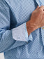 Wrangler George Strait Long Sleeve Button Down One Pocket Shirt in Baby Blue Cross