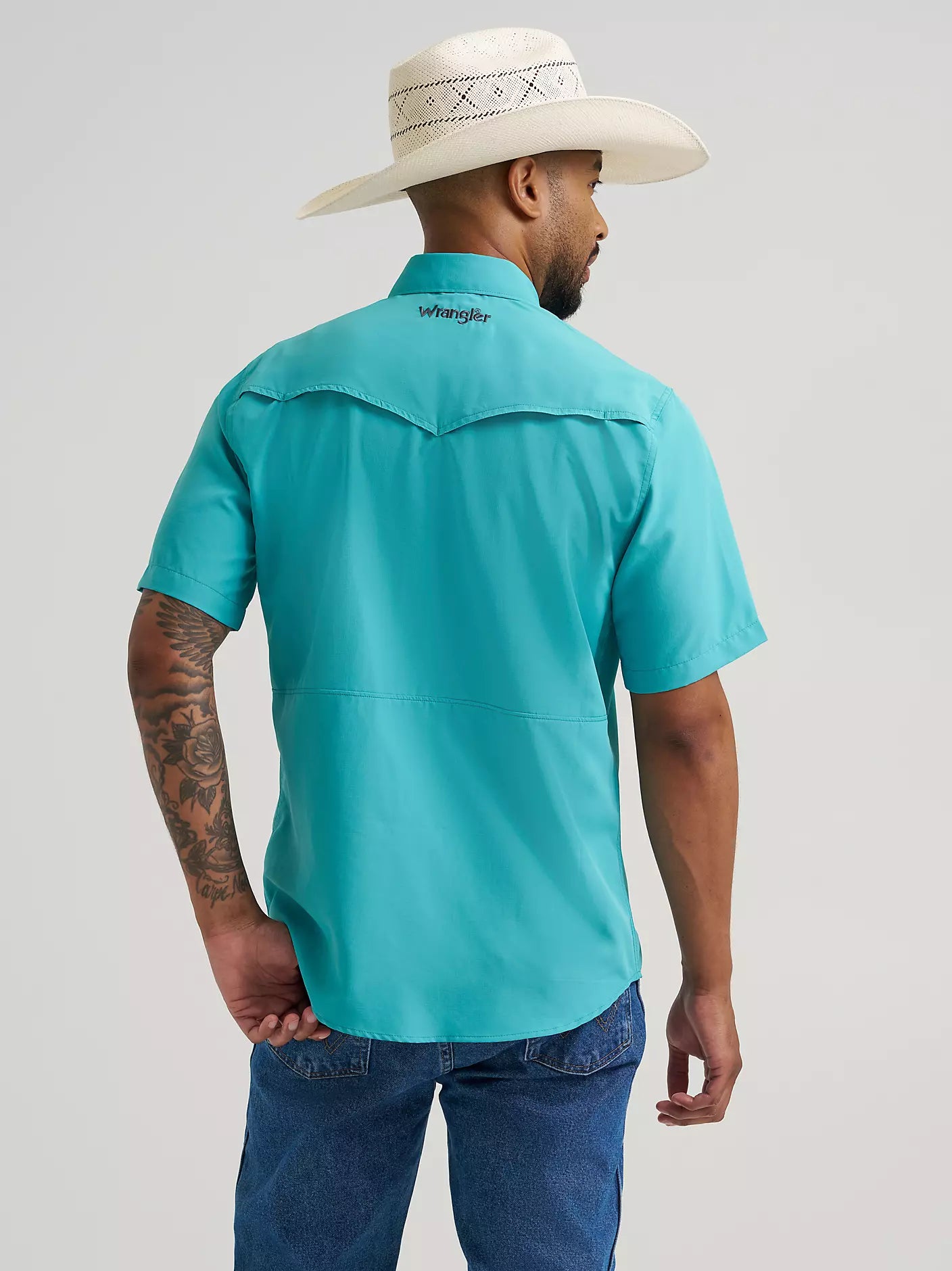 Wrangler All Terrain Gear Men's Performance Shirt in Latigo Bay