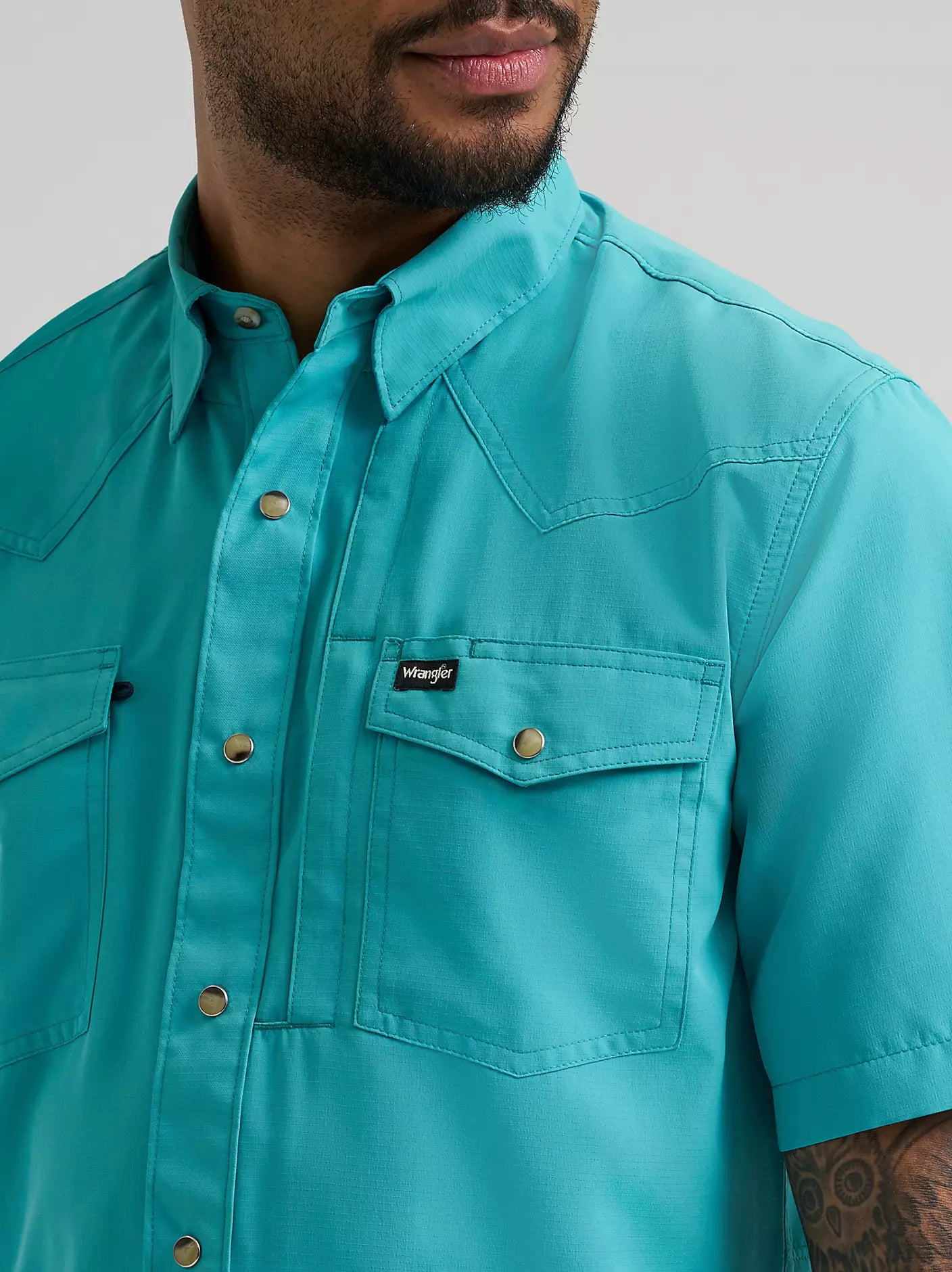 Wrangler All Terrain Gear Men's Performance Shirt in Latigo Bay