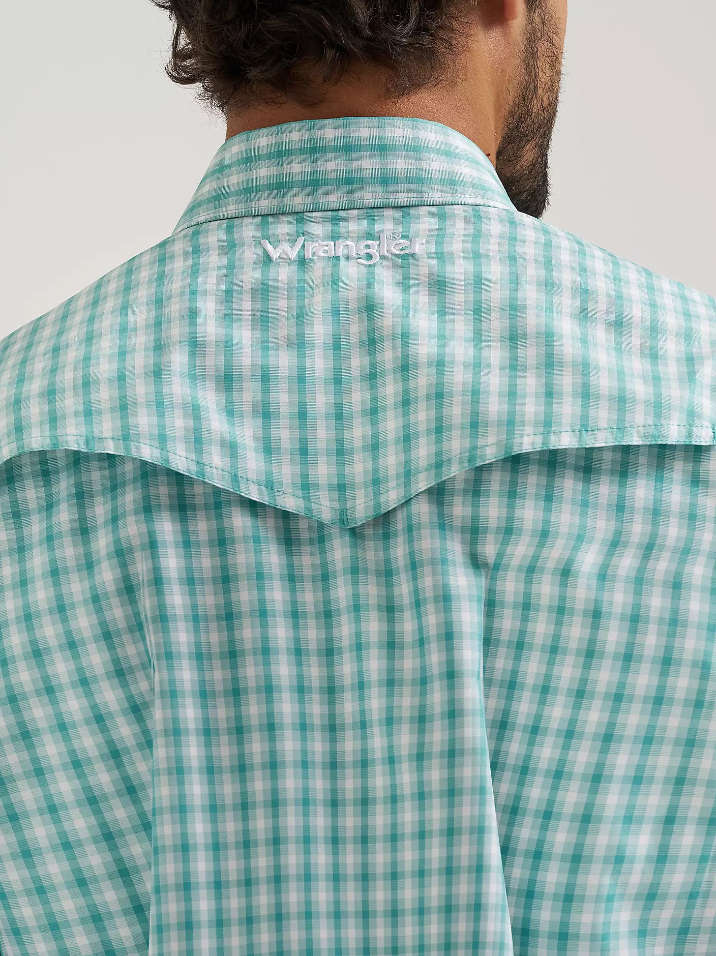 Wrangler All Terrain Gear Men's Plaid Performance Shirt in Latigo Bay Plaid