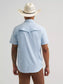 Wrangler All Terrain Gear Drover Short Sleeve Utility Shirt in Cerulean