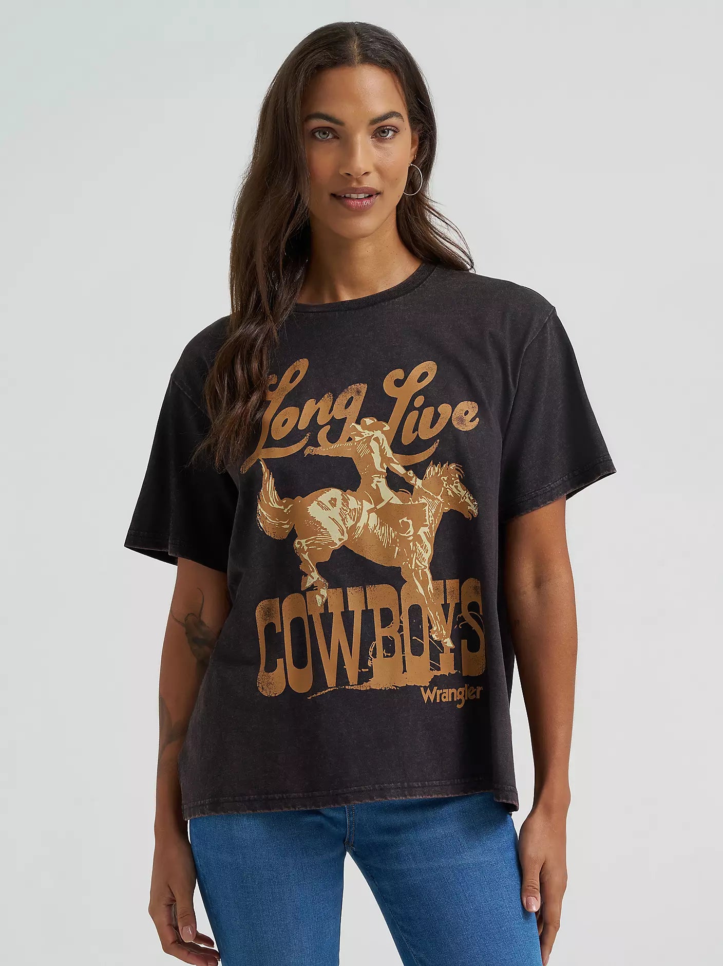 Wrangler Long Live Cowboys Nostalgia Retro Reg Graphic Tee