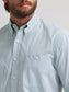 Wrangler George Strait Short Sleeve Two Pocket Button Down Shirt in Grove Green Bubbles